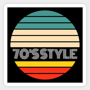 Retro 70’s Style Fashion and Decor (WHITE TEXT) Magnet